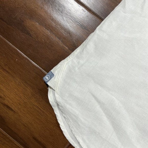 Peter Millar Men's Size XL Solid White Linen Cotton Silk Button Up Shirt - Picture 10 of 11